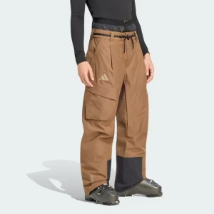 Dwuwarstwowe ocieplane spodnie Terrex Xploric CLIMAPROOF Adidas Brown Oxide