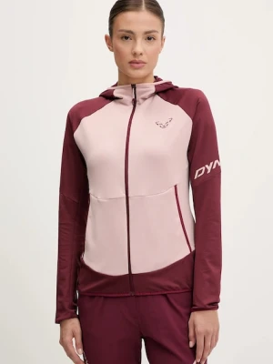 Dynafit bluza outdoorowa Transalper Light damska kolor różowy z kapturem wzorzysta 08.0000071177