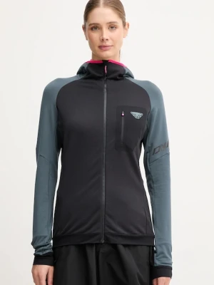Dynafit bluza sportowa Radical Polartec kolor czarny z kapturem wzorzysta 08.0000071123
