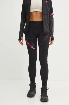 Dynafit legginsy sportowe Winter Running damskie kolor czarny z nadrukiem 08.0000070945