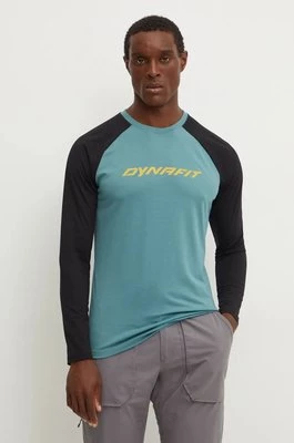 Dynafit longsleeve sportowy 24/7 kolor zielony wzorzysty 08.0000070956