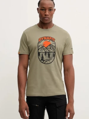 Dynafit t-shirt Graphic męski kolor brązowy z nadrukiem 08.0000070998