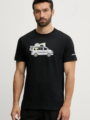 Dynafit t-shirt Graphic męski kolor czarny z nadrukiem 08.0000070998