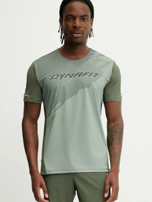 Dynafit t-shirt sportowy Alpine męski kolor zielony wzorzysty 08.0000071456