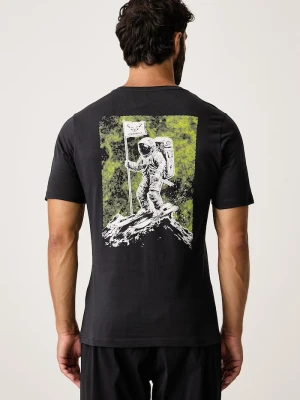Dynafit T-shirt sportowy męski bawełniany BACK GRAPHIC czarny