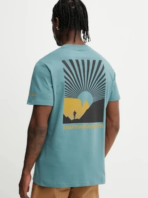 Dynafit t-shirt sportowy męski kolor zielony wzorzysty 08.0000071955