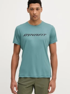 Dynafit t-shirt sportowy Traverse męski kolor zielony wzorzysty 08.0000070670