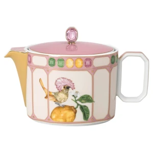 Dzbanek do herbaty Idyllia, Porcelana, Nadrukowany motyw kryształu, królówka koroniasta, Mały, Różnokolorowy Swarovski