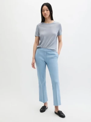 Dżersejowe spodnie Piqué slim cropped Marc O'Polo modrá