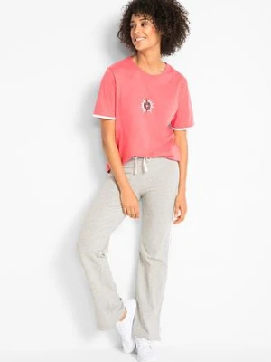 Dżersejowe spodnie z bawełny ze stretchem (2 pary) bonprix