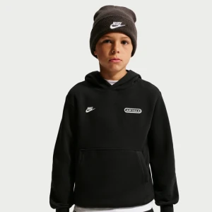 Dzianinowa bluza z kapturem dla dużych dzieci (chłopców) Nike Air Max - Czerń