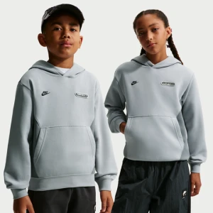 Dzianinowa bluza z kapturem dla dużych dzieci (chłopców) Nike Air Max - Szary