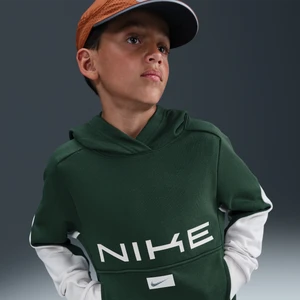 Dzianinowa bluza z kapturem dla dużych dzieci Dri-FIT Nike Multi - Zieleń