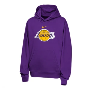 Dzianinowa bluza z kapturem dla dużych dzieci Nike NBA Los Angeles Lakers - Fiolet