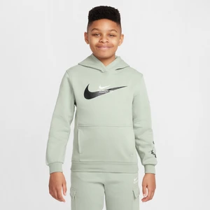 Dzianinowa bluza z kapturem dla dużych dzieci Nike Sportswear - Zieleń