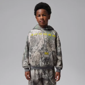 Dzianinowa bluza z kapturem dla starszych dzieci Brooklyn Realtree Jordan - Biel