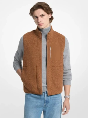 Dzianinowa kamizelka Boucle Michael Kors KARMELOWY (Brązowy)