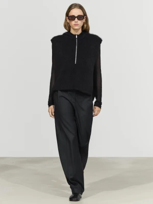 Dzianinowa Kamizelka Z Kapturem, 100% Kaszmiru - Czarny - Massimo Dutti - Female