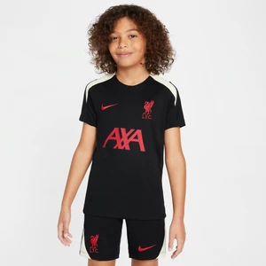 Dzianinowa koszulka piłkarska z krótkim rękawem dla dużych dzieci Nike Dri-FIT Liverpool F.C. Strike Special Edition - Czerń