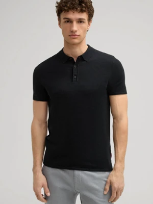 Dzianinowa koszulka polo Bastianor w kolorze czarnym Joop