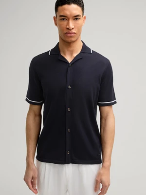 Dzianinowa koszulka polo Kamoro w kolorze granatowym Joop