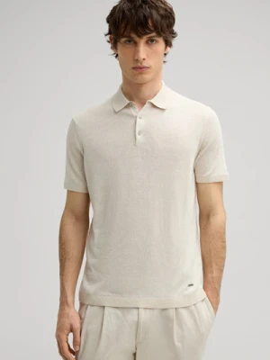 Dzianinowa koszulka polo Maliosor w kolorze jasnobeżowym Joop