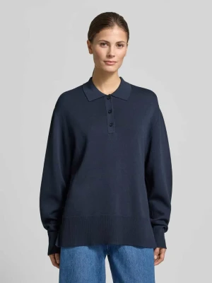 Dzianinowa koszulka polo w kroju wide fit Style Icon Collection