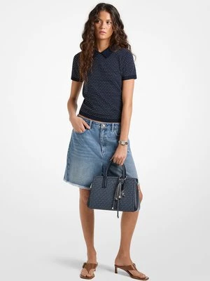 Dzianinowa koszulka polo z ćwiekami MICHAEL Michael Kors