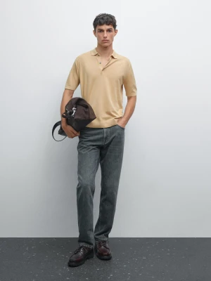 Dzianinowa Koszulka Polo Z Krótkim Rękawem - Multicolor - - Massimo Dutti - Mężczyzna