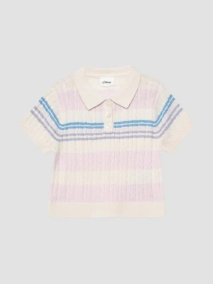 Dzianinowa koszulka polo z wzorem w kable s.Oliver