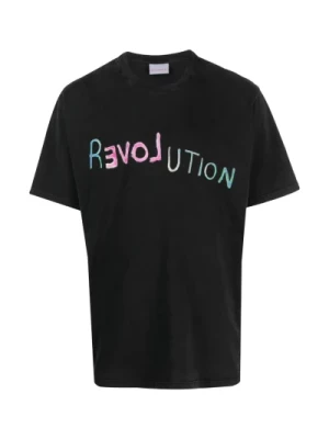 Dzianinowa koszulka z nadrukiem `rEVOLution` Bluemarble