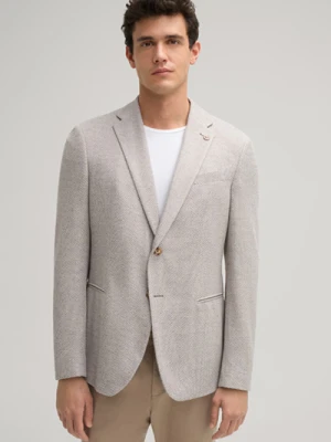 Dzianinowa marynarka Hawksley w kolorze jasnobeżowym i złamanej bieli ze wzorem Joop