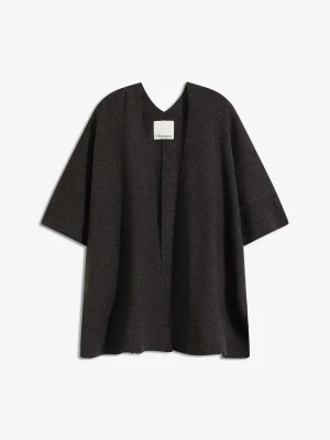 Dzianinowa peleryna oversize BonPrix szary
