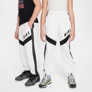 Dzianinowe joggery o kroju oversize dla dużych dzieci (dziewcząt) Nike Sportswear - Biel