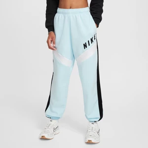 Dzianinowe joggery o kroju oversize dla dużych dzieci (dziewcząt) Nike Sportswear - Niebieski