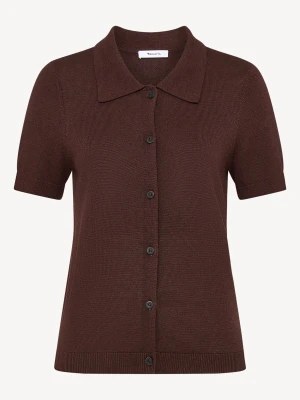 dzianinowe polo brązowy - TAMARIS