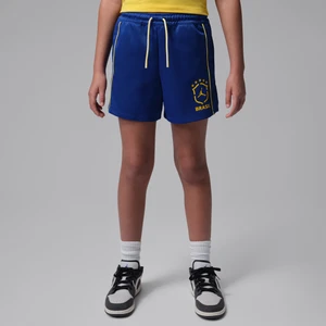 Dzianinowe spodenki dla dużych dzieci P6 Brazylia Retro Jordan - Niebieski