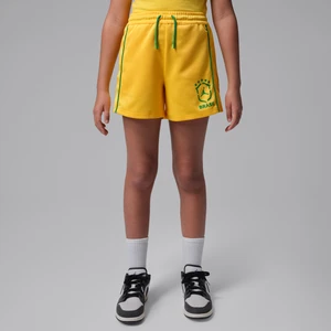 Dzianinowe spodenki dla dużych dzieci P6 Brazylia Retro Jordan - Żółty