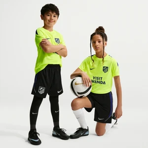 Dzianinowe spodenki piłkarskie dla dużych dzieci Nike Dri-FIT Atlético Madryt Strike - Czerń