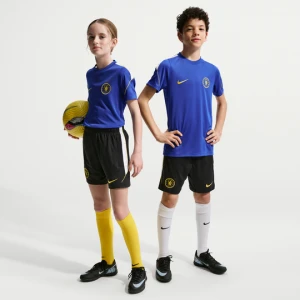 Dzianinowe spodenki piłkarskie dla dużych dzieci Nike Dri-FIT Chelsea F.C. Strike - Niebieski