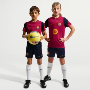 Dzianinowe spodenki piłkarskie dla dużych dzieci Nike Dri-FIT FC Barcelona Strike - Niebieski