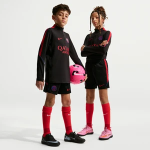 Dzianinowe spodenki piłkarskie dla dużych dzieci Nike Dri-FIT Paris Saint-Germain Strike - Czerń