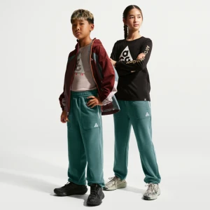 Dzianinowe spodnie dla dużych dzieci Nike ACG - Szary