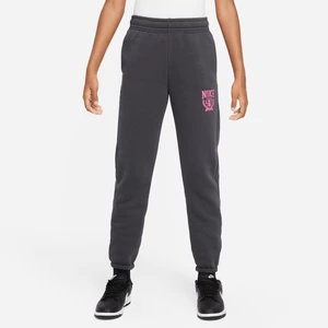 Dzianinowe spodnie o kroju oversize dla dużych dzieci (dziewcząt) Nike Sportswear - Szary