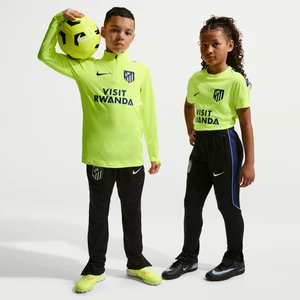 Dzianinowe spodnie piłkarskie dla dużych dzieci Nike Dri-FIT Atlético Madryt Strike - Czerń