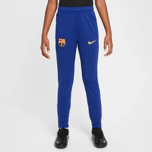 Dzianinowe spodnie piłkarskie dla dużych dzieci Nike Dri-FIT FC Barcelona Academy Pro - Niebieski