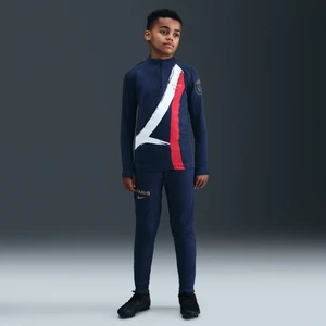 Dzianinowe spodnie piłkarskie dla dużych dzieci Nike Dri-FIT Paris Saint-Germain Strike (wersja wyjazdowa) - Niebieski