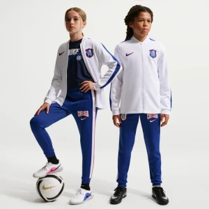 Dzianinowy dres piłkarski dla dużych dzieci Nike Dri-FIT Chelsea FC Strike (wersja trzecia) - Biel