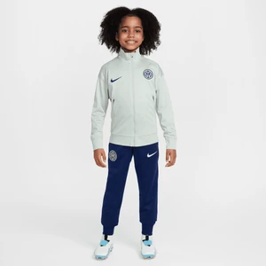 Dzianinowy dres piłkarski dla dużych dzieci Nike Dri-FIT Inter Mediolan Strike - Szary