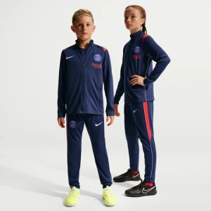 Dzianinowy dres piłkarski dla dużych dzieci Nike Dri-FIT Paris Saint-Germain Academy Pro - Niebieski